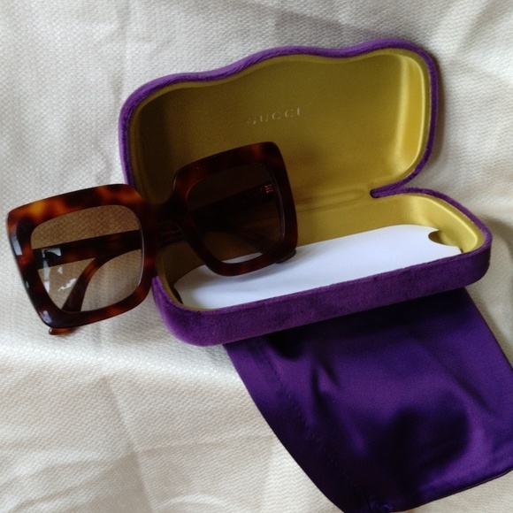 New GUCCI women’s  oversized square sunnies sunglasses - Picture 10 of 14